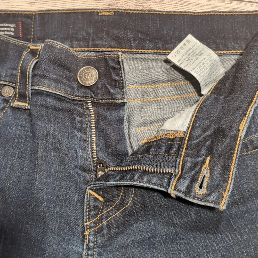 True Religion Men's Ricky relaxed straight flap pockets size 29 jeans